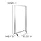 Emma and Oliver Transparent Acrylic Mobile Partition with Lockable Casters